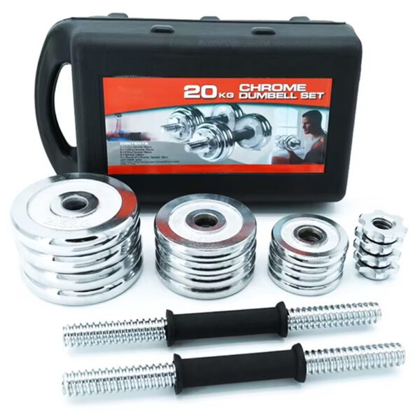 KIT DE PESAS 20KG CROMADO