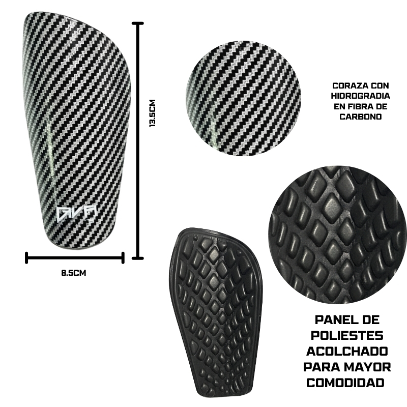 CANILLERAS TIPO FIBRA CARBONO